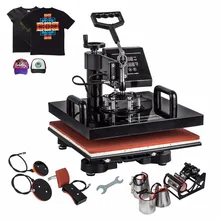 Newest Condition 8 in 1 Combo Heat Press Machine Sublimation Heat Press Heat Transfer Machine T-shirt Mug Hat Cap Plate