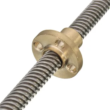 

2pcs/lot 3D Printer Lead Screw 8MM Thread 8mm T8 Length 500mm with Copper Nut 4 Start Z Axis 50cm Linear Rail Bar Shaft