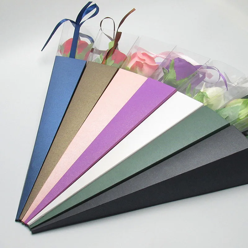

10 pcs Valentine's Day Gift Box Single Rose Flower Box Holiday Custom Gift Box Single Flowers Package