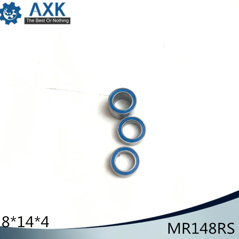 

MR148RS Bearing ABEC-3 (10PCS) 8X14X4 mm Miniature MR148 - 2RS RU Ball Bearings Blue Sealed For Axial SCX10 II