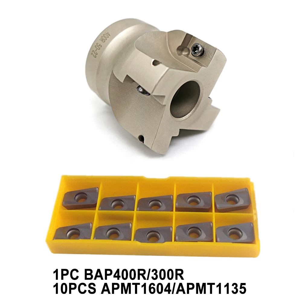 10 шт. APMT1604 APMT1135 вставками+ 1 шт. BAP400R 50 22/400R 63 мм/300R 50 мм 63 мм уход за кожей лица алюминиевая Концевая фреза для станка с ЧПУ центр лезвие Набор из быстрорежущей инструментальной стали