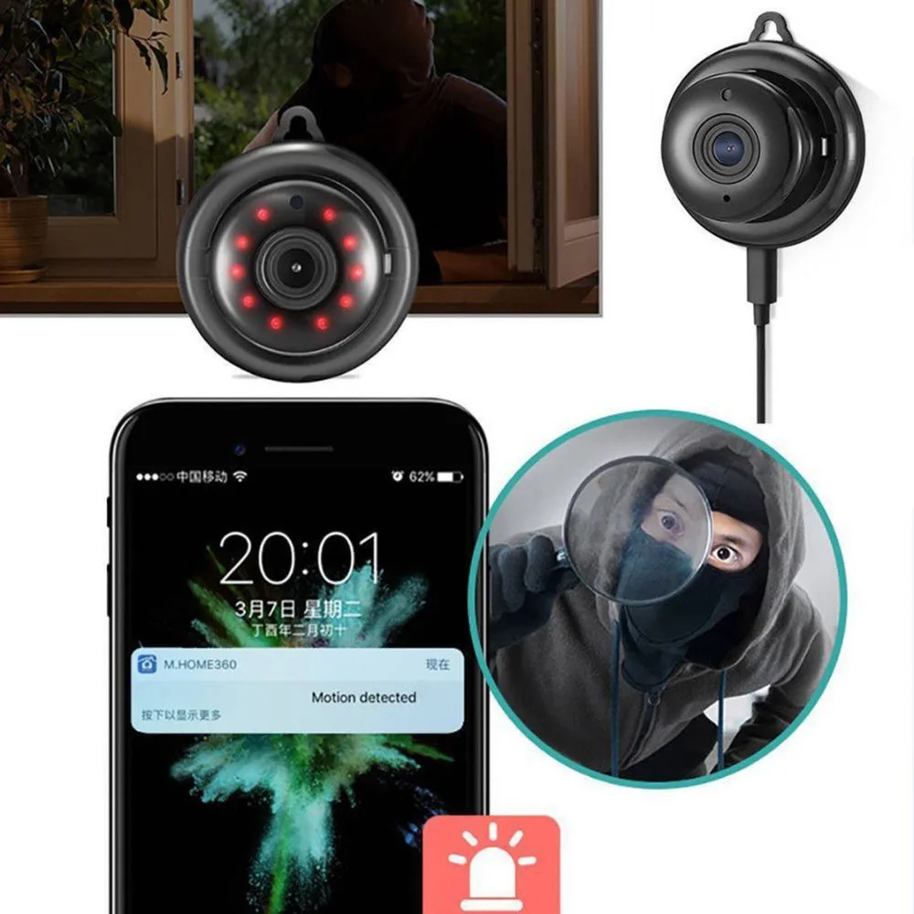 Домашняя безопасность мини WIFI 720P IP камера беспроводная маленькая CCTV