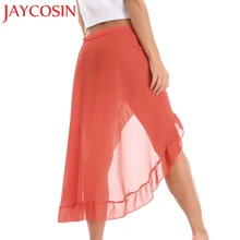JAYCOSIN женские модные летние шифоновые бикини с оборками Защита от солнца на пляже бандажная юбка для купания дропшиппинг 30 p