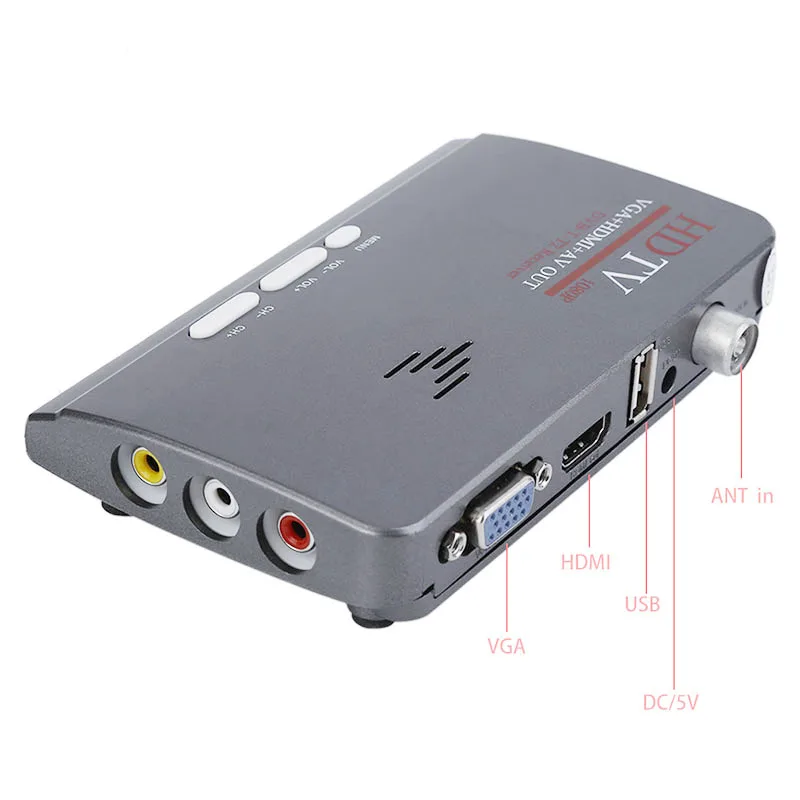 Цифровая ТВ приставка DOITOP 1080P HDMI DVB T T2 TV Box VGA AV CVBS тюнер приемник с дистанционным