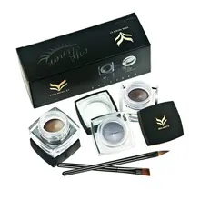 Мода 3 шт. Мини Радуга облако Подводка для глаз Гель Крем с 2 предмета Кисточки Макияж Косметика Черный жизни Водонепроницаемый Красота G32 h22