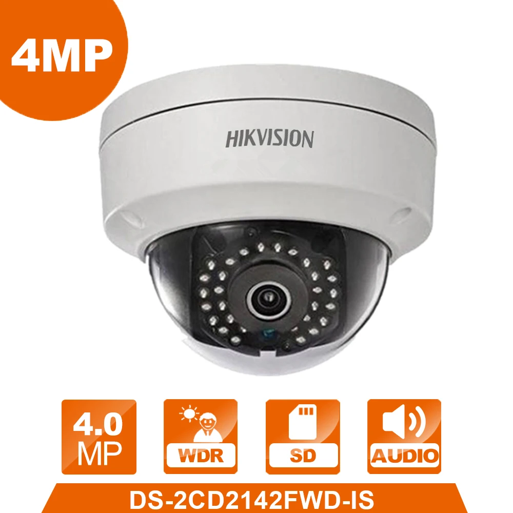 

Original Hikvision DS-2CD2142FWD-IS 4MP POE IP Camera With Audio WDR Night Vision H.265 CCTV Video Surveillance from Germany