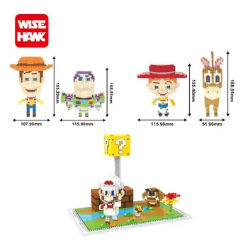 

Wisehawk Mini blocks toys story micro Buzz Woody Super Mario mini building bricks educational kids toys