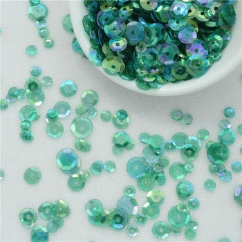 

3000pcs(50g)4/6/8mm Cup Loose Sequins Transparent Brilliant Paillette Sewing,Wedding Craft,Kids DIY Garment Accessories Confetti