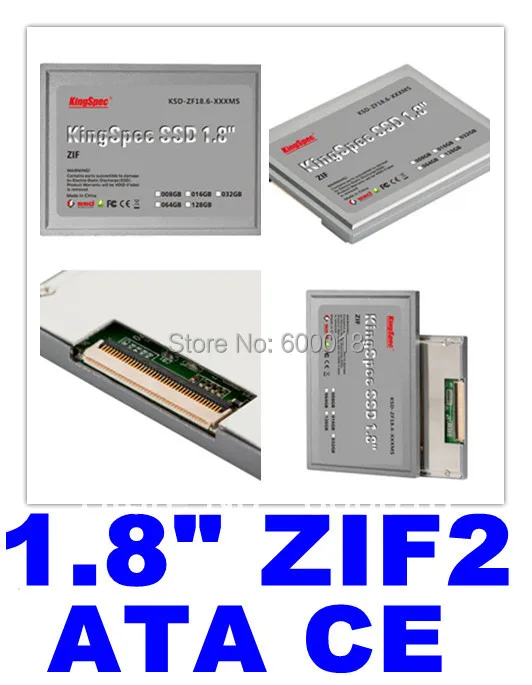 Kingspec ssd 1,8 дюймов ZIF 2 CE твердотельный диск HD 1,8 SSD 64 Гб HDD жесткий диск для dell mini12, d420, d430, xt, htc9500