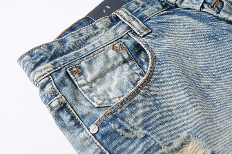Модные мужские джинсовые шорты в итальянском стиле высококачественные летние джинсовые шорты мужские высотой до колена хлопковые короткие рваные джинсы Hombre