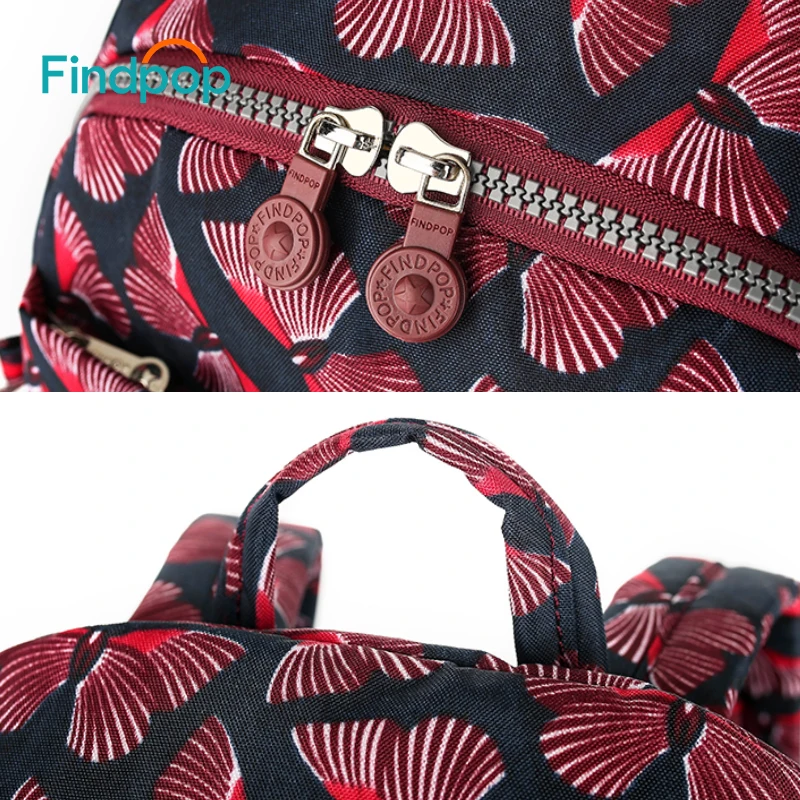 Findpop mochila impresión mujeres nylon impermeable mochilas gran capacidad ocasional coreano mochila bolsas para mujeres mochila