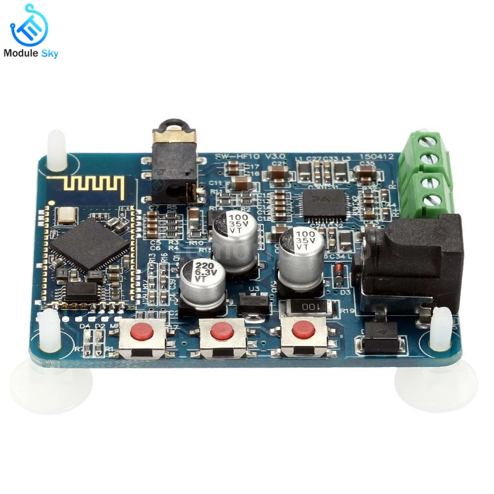 PAM8610 Bluetooth 4 0 аудио усилитель плата плеер модуль DC12V 2X10 Вт Поддержка двух каналов