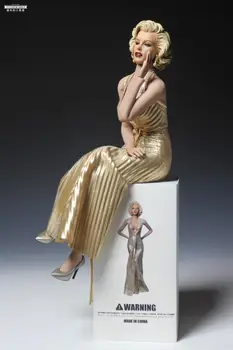 

1/6 Sexy Goddess Monroe Head & Dress Suit & Shoes for 12" Largest Breast Collectible Action Figure DIY