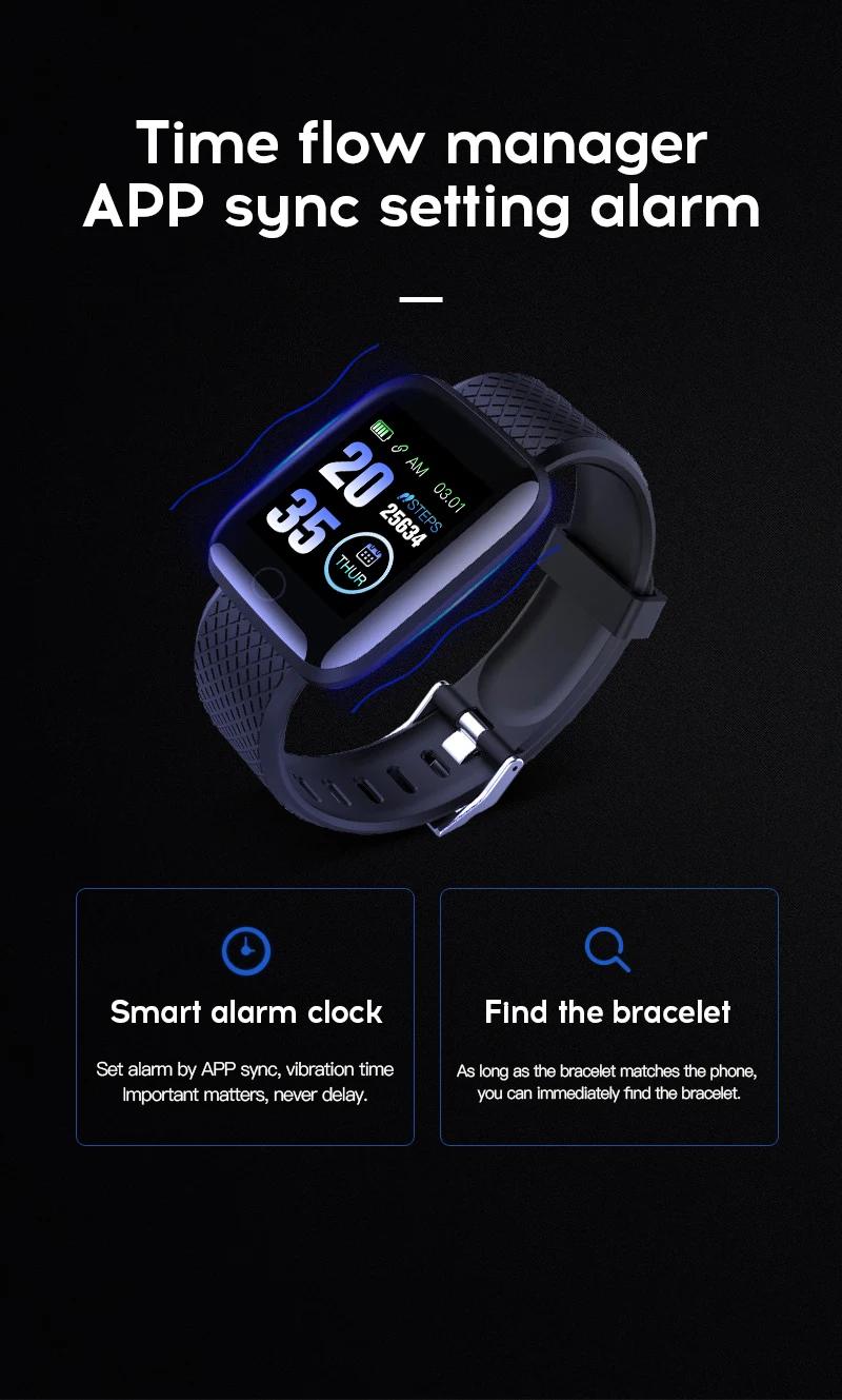 Smart Watch 116 Plus Wristband Fitness Blood Pressure Heart Rate Android Pedometer D13 Waterproof Sports Smart Watch Band Z2