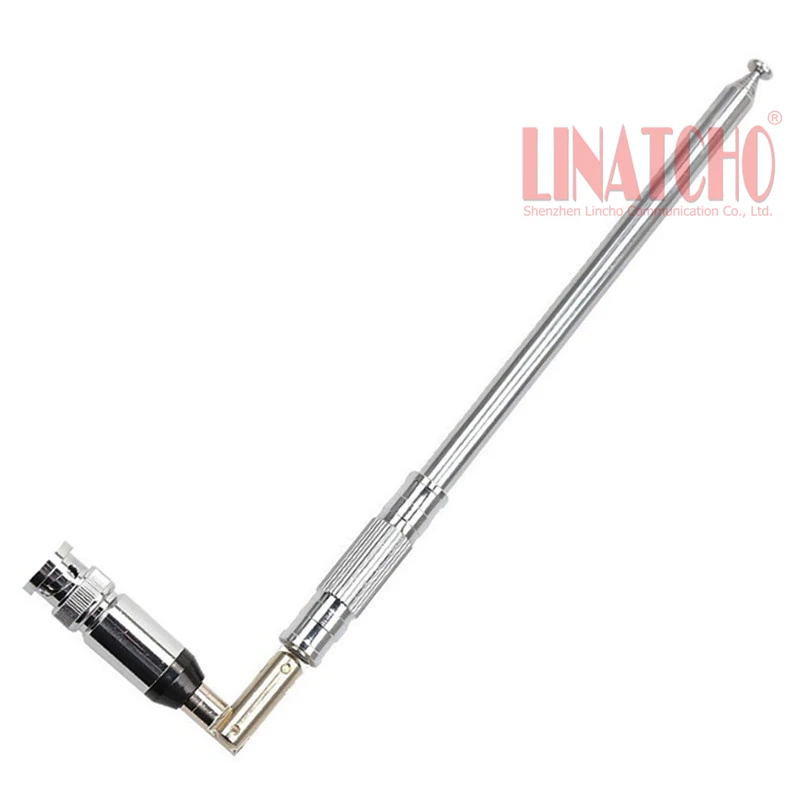 VHF 136-174mhz walkie talkie bendable metal 1 meter long telescopic antenna bnc male connector