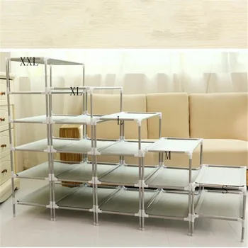 

Wholesale factory price stainless steel multi-function receive racks dormitory shoe Korea multilayer woven simple shoe rack
