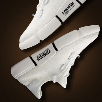 

OSCO Classic Flying woven mesh Shoes Men Platform Slip-On School Boy Casual Shoes Simple Style Match Men Spring Summer Shoes