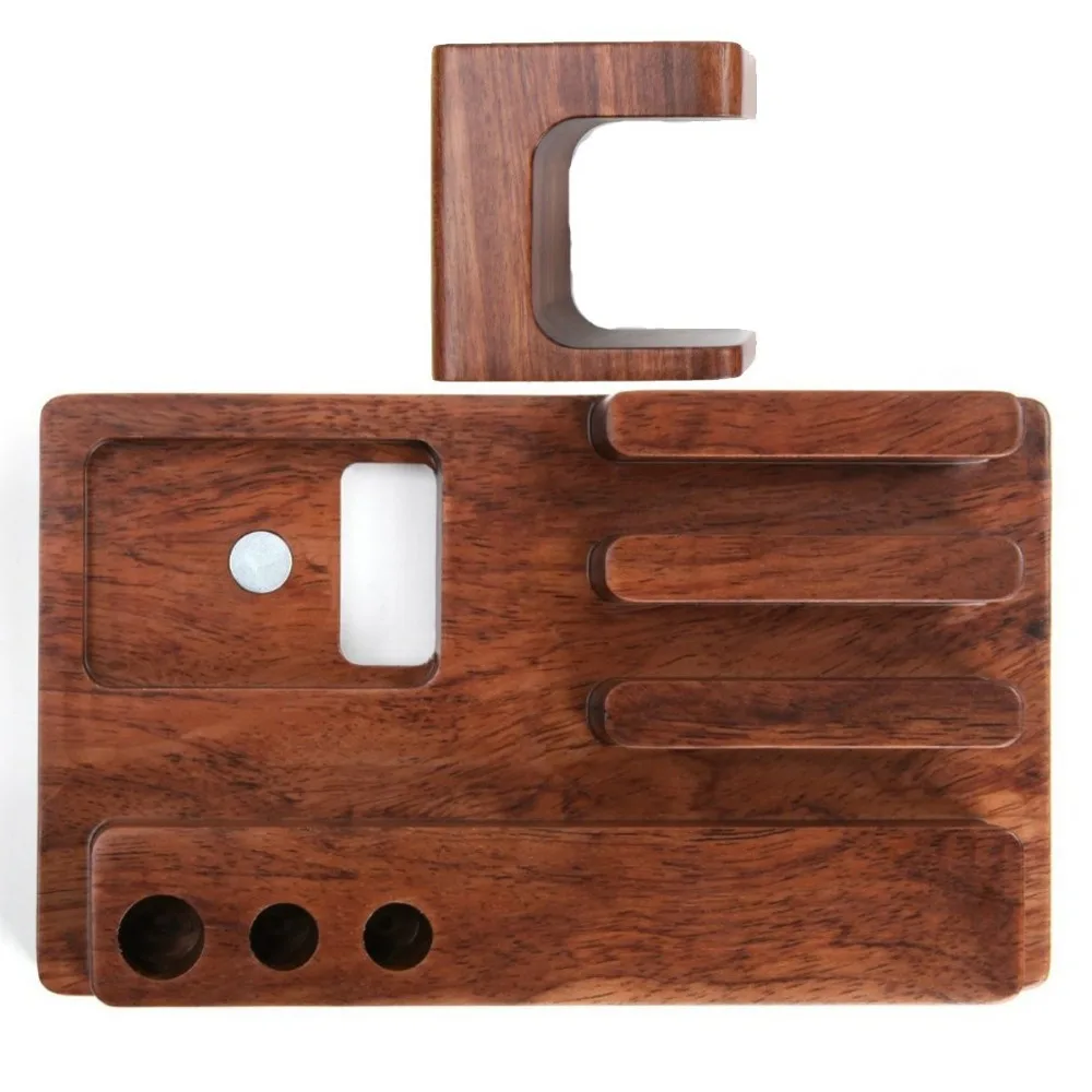 FULAIKATE бамбуковый деревянный держатель для iPhone6s Plus кронштейн настольная подставка для Apple Watch планшетный ПК Samrt телефон палисандр док-станция