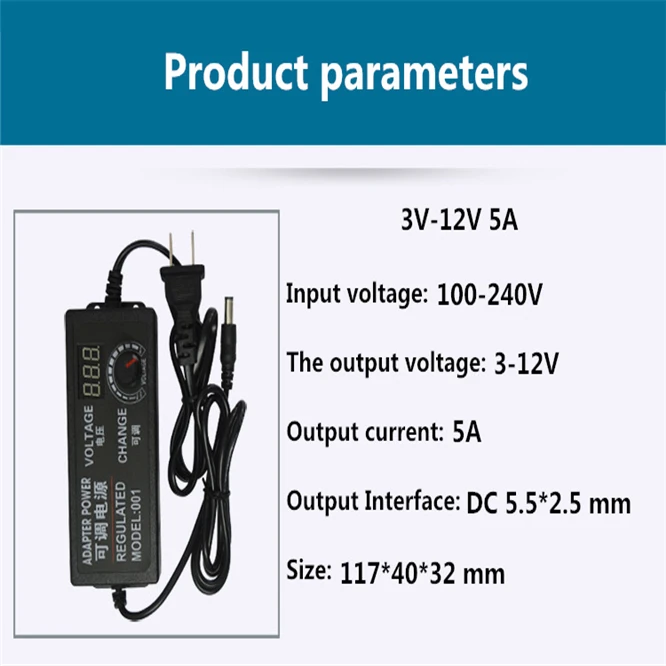 Универсальный адаптер питания регулируемый преобразователь переменного тока в постоянный, 1 V-24 V 3 V-12 V 3 V-24 V 9 V-24 V экран дисплея напряжение регулируется питания adatpor 2A 3A 5A