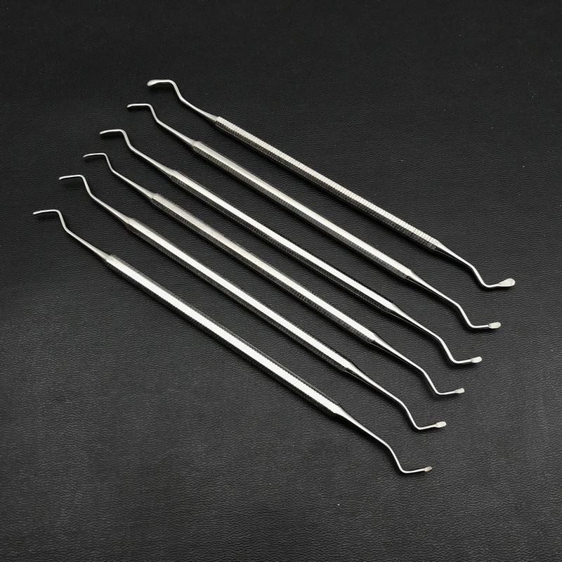 

6pcs/set Dental Excavator Set of 6 Restorative Spoon Dental Instrument Tooth Whitening Pick Whientener Bleah Remove Stain