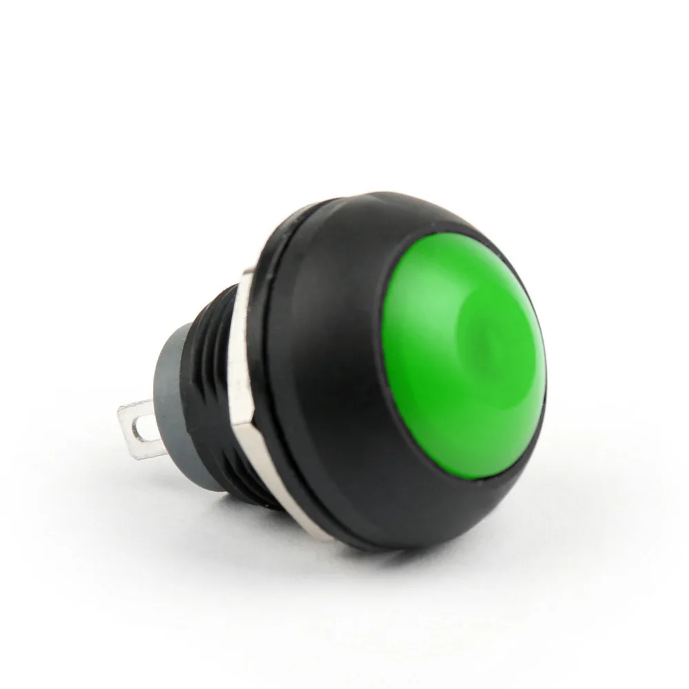 Push Button Mini 12mm Green Waterproof Momentary ON/OFF Push Button Round Switch DC