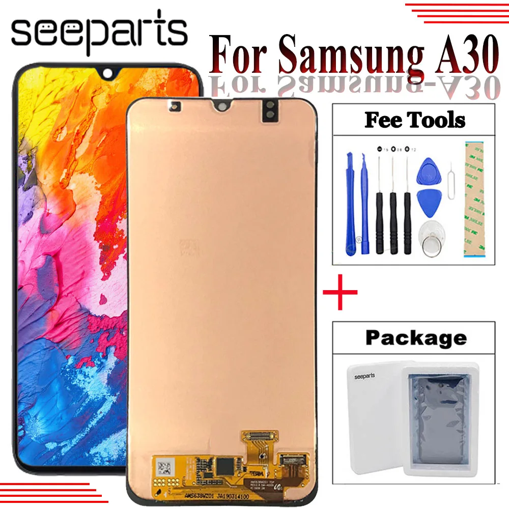 

100% Tested Working For Samsung Galaxy A30 LCD Touch Screen Digitizer Assembly For Samsung A30 LCD SM A305F LCD A305F/DS LCD