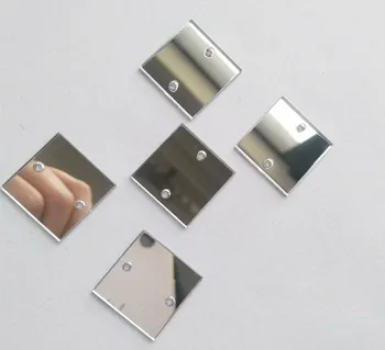 

Personalized Sew On Square Acrylic Mirror Beads (silver, 25mm), 1350pcs