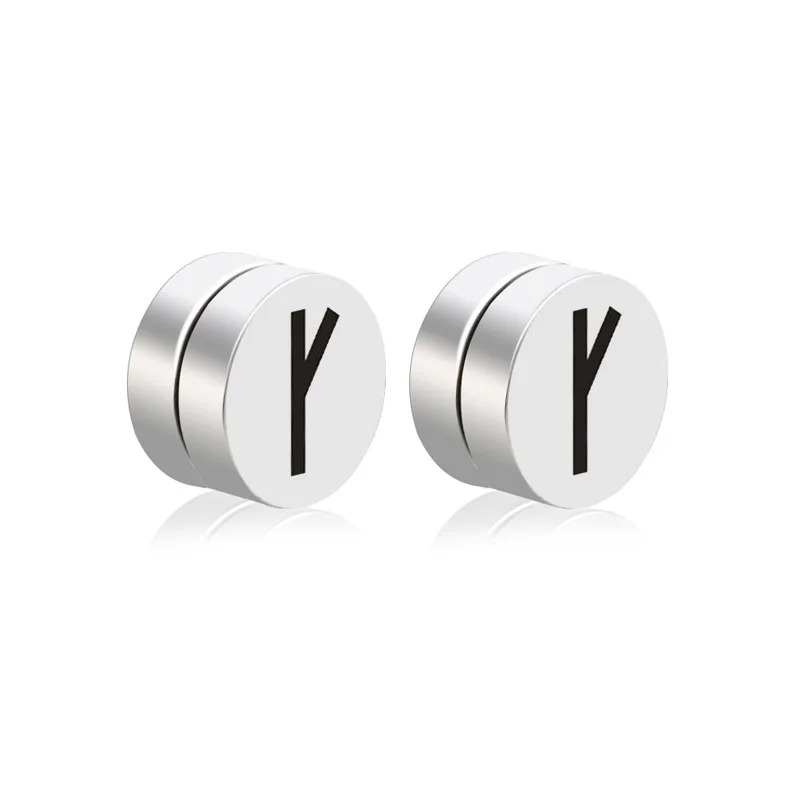 Acero Inoxidable Para hombres clip magnético en Oreja Aretes No Piercing cóctel q2w