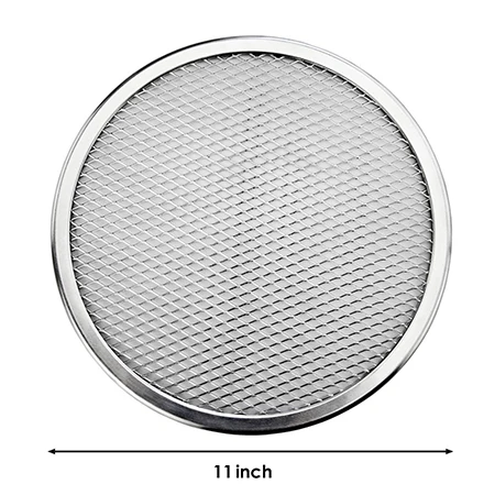 6-22 дюймов последняя алюминиевая плоская сетка для пиццы круглый противень для выпечки металлическая сетка для выпечки Кухонные инструменты жаропрочная посуда для пиццы кухонная посуда - Цвет: 11 inch
