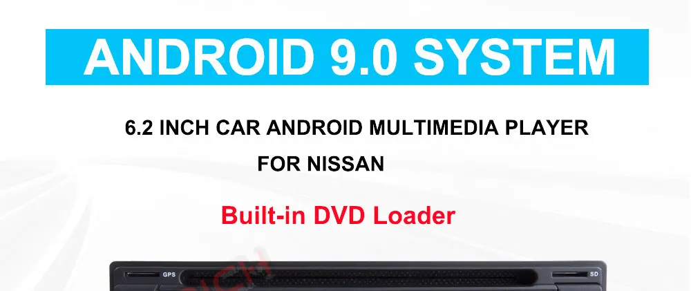 Best Autoradio 2 Din Android 9.0 Car Radio Stereo Car DVD Player For Nissan GPS Navi Wifi Bluetooth Audio Head unit 173mm * 98mm 1
