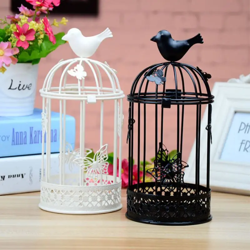 Home Decor декоративная клетка для птицы, подсвечник птицами подсвечники декоративные для дома фестивальные декорации