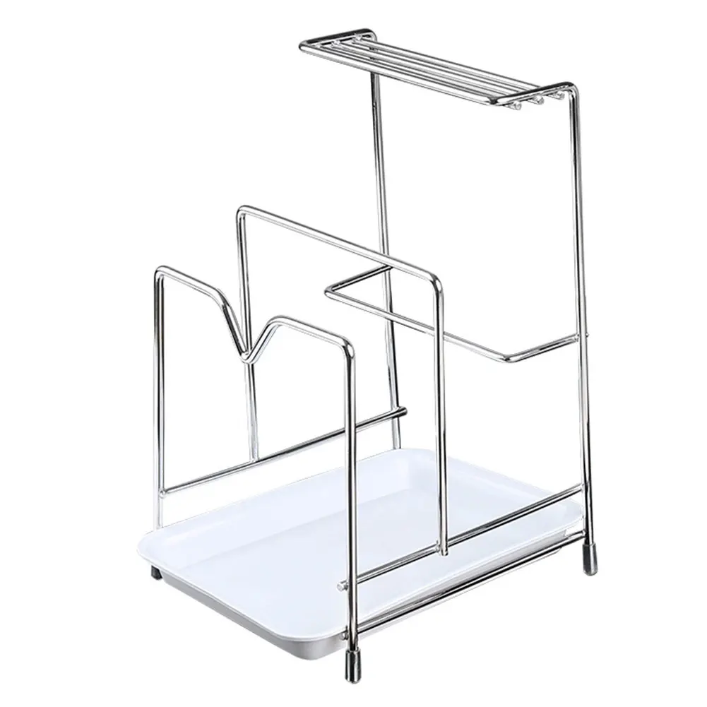 

Tray Baking Sheet Stainless Steel Chrome Accessories Pan Storage Home Cover Chopping Board Rack Kitchen Organiser Anti Slip