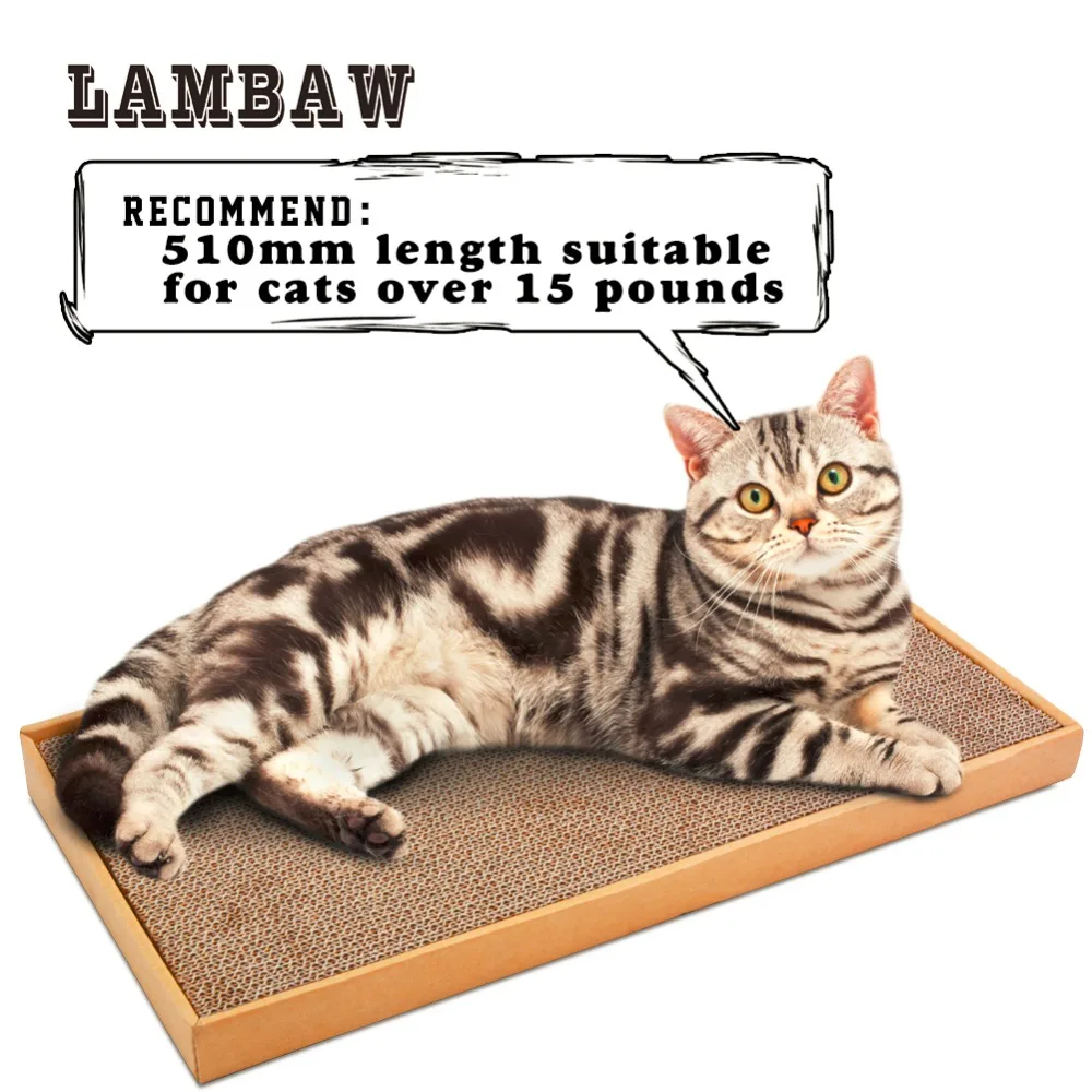 

Cat Scratcher Cardboard Paper High Quality Cat Toy Scratching Pad 2 size can choose-XL
