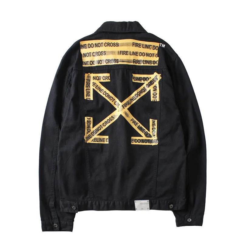 

LISER Denim Jacket Mens Hip Hop Print Jeans Jacket 2019 Oversized Jacket Streetwear Harajuku Jacket Men