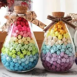 

Free Shipping(90 strips/package)30 Candy Colors Handcraft Origami Lucky Star Strips DIY Paper Decoration Wishing Bottle Gift