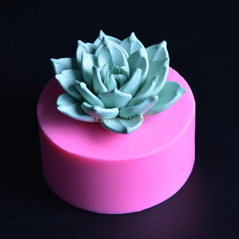3D цветок лотоса, большой размер, силиконовая форма для мыла, сделай сам, помадка, торт, ремесло, мыло ручной работы, ремесло, формы, смола, форма