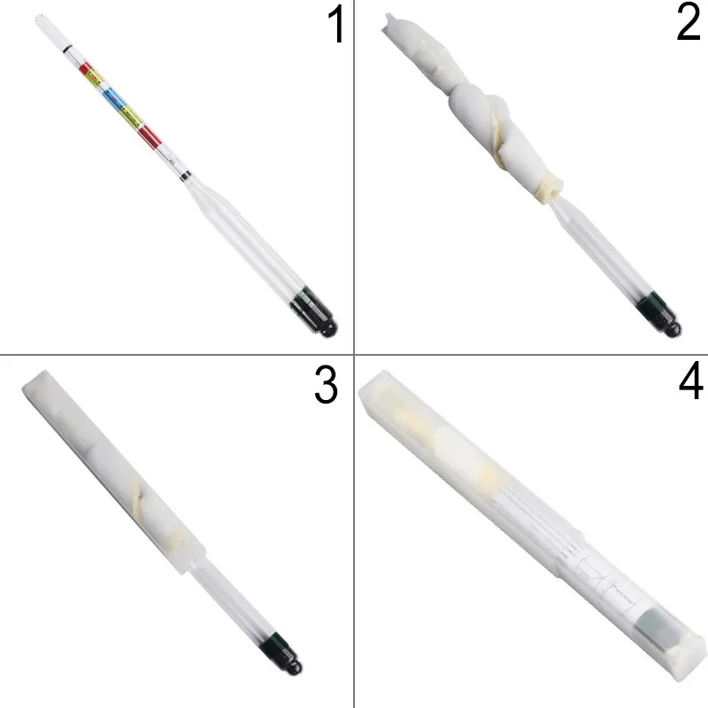 2 Idrometri Per Vino E Birra Fatta In Casa - Misuratore Triplo Scala Per Densit&agrave;, Alcol E Brix