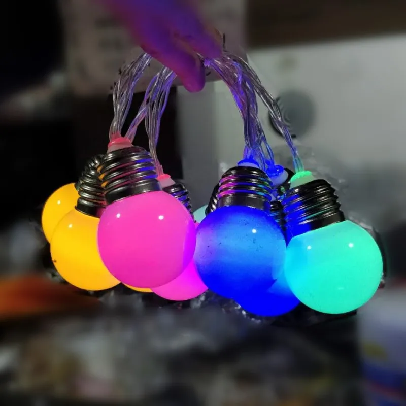 Светодиодный 3 м 20 G45 Глобус гирлянды RGB и теплый белый для внутренней наружной атмосферы Декор Рождество Свадебные огни на батарейках - Испускаемый цвет: Multi-color