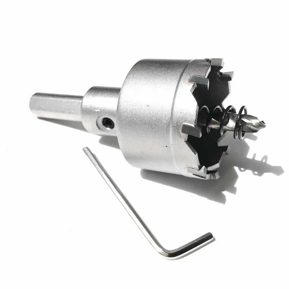 42*100mm TCT hole saw drill bits core bits for SS plate&Iron metal drilling hole opener with no-skid triangle handle 10-12mm