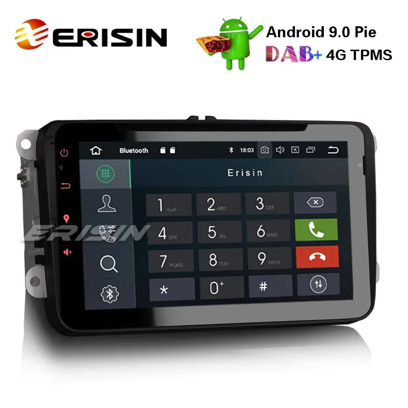 Erisin ES7925V 8 &quotAndroid 9 0 автомобильное Стерео GPS CD OPS SD для Golf Tiguan Eos сиденье Polo