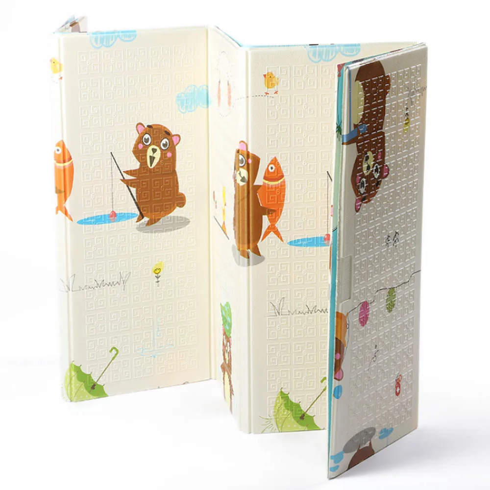 

180x200CM Double-sided Folding Puzzle Playmat Infant Kid XPE Play Mat Game Pad for Infant Crawling Mat non-slip yoga Mat