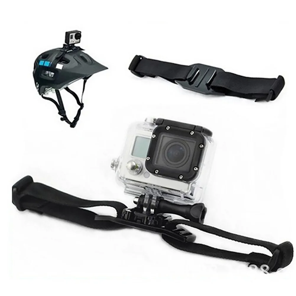 

Mount Helmet Strap Durable Adapter Video Adjustable Belt Black Action Sports Camera Accessories Vented Bicycle Holder For GoPro