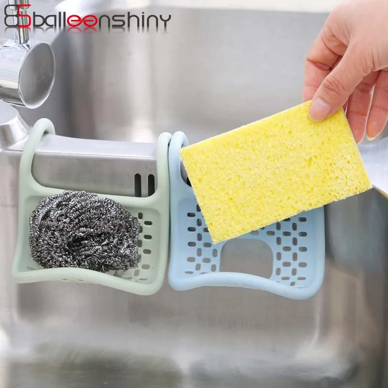 Kitchen Sink Sponge Holder Bathroom Organizer Storage Strainer Hanging Rack Tool