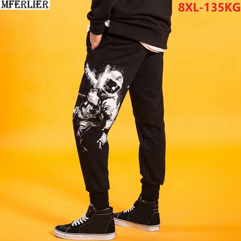 summer Men's casual pants hipster streetwear sportwear loose Large size