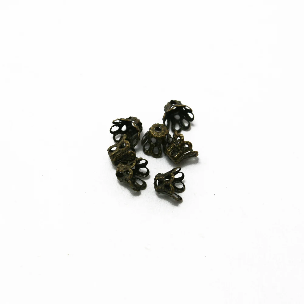

40pcs/lot Antique Bronze Plated Beads End Cap 4*5mm for Jewelry Making FDA003-77