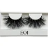 Mikiwi 25mm False Eyelashes Wholesale Thick Strip 25mm 3D Mink Lashes Custom Packaging Label Makeup Dramatic Long Mink Lashes 2