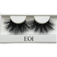 Mikiwi 25mm False Eyelashes Wholesale Thick Strip 25mm 3D Mink Lashes Custom Packaging Label Makeup Dramatic Long Mink Lashes 2