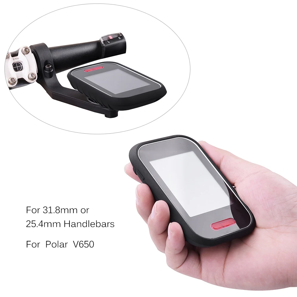 Защитный чехол для GPS Polar V650 силиконовый велосипедного компьютера с креплением