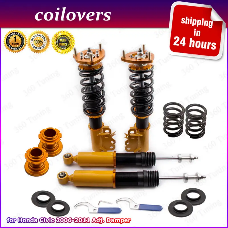 Coilovers Suspension Kits For Honda 06-11 CIVIC 24 ways Adjustable Damper 4pcs