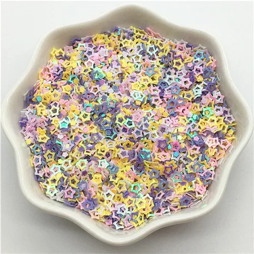 Hollow Star YEWHPUPK 10g в виде звезды луны сердца в горошек сливы Подвески ногтей стразами синий розового и фиолетового цветов желтый микс свободные блестки дизайн ногтей Свадебные украшения - Цвет: Hollow Star YEWHPUPK